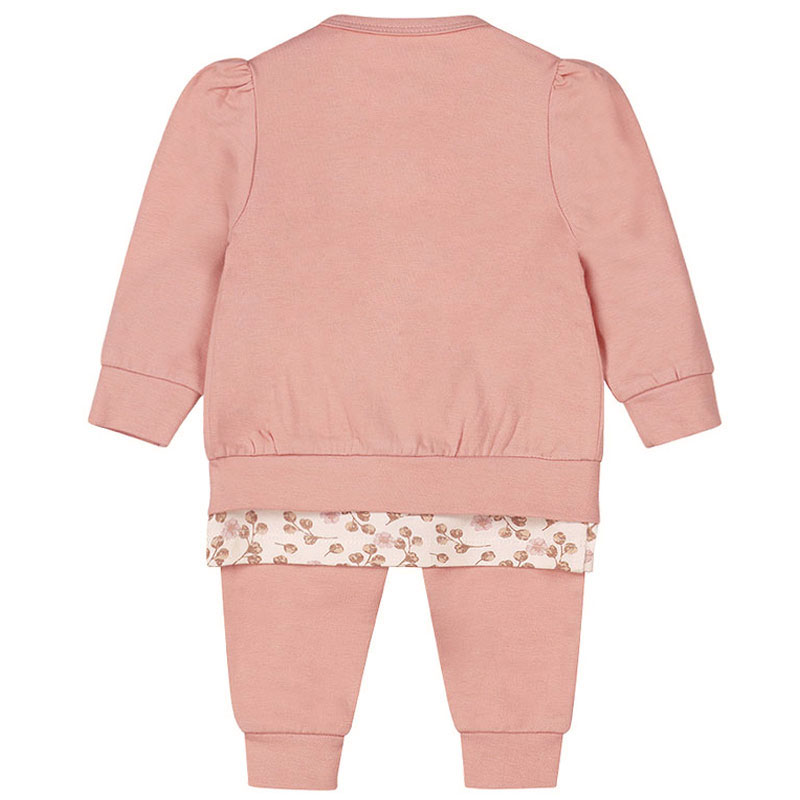 Dirkje newborn meisjes kledingsetje oudroze-gebloemd - Afbeelding 4